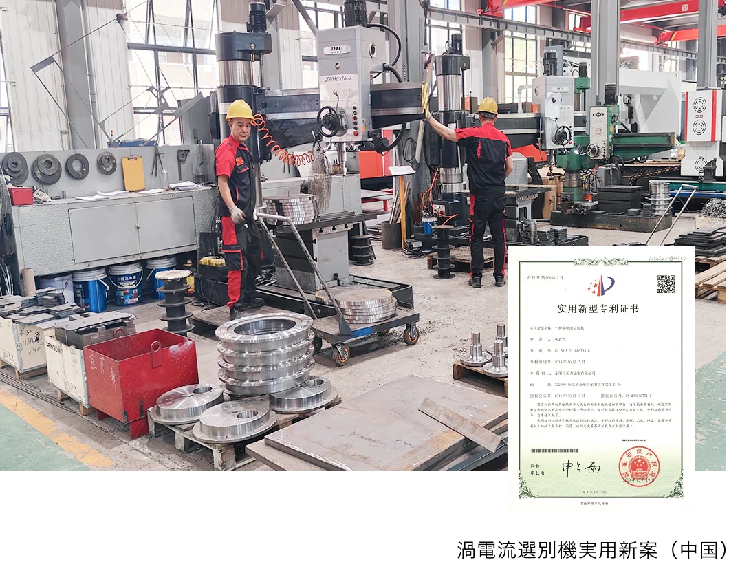 製造場所 / 渦電流選別機実用新案（中国）